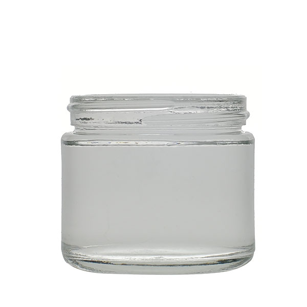 2OZ FLINT GLASS UNTREATED CREAM JAR ROUND  - 53-400 NECK