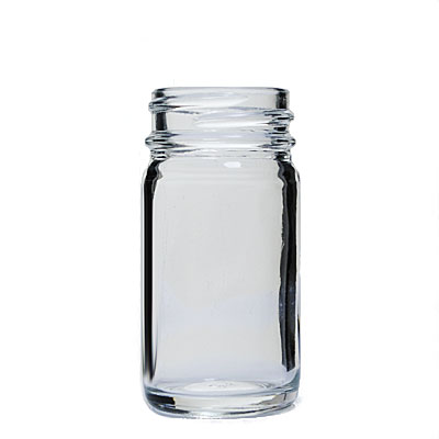 1OZ FLINT GLASS SAMPLE JAR ROUND - 33-400 NECK