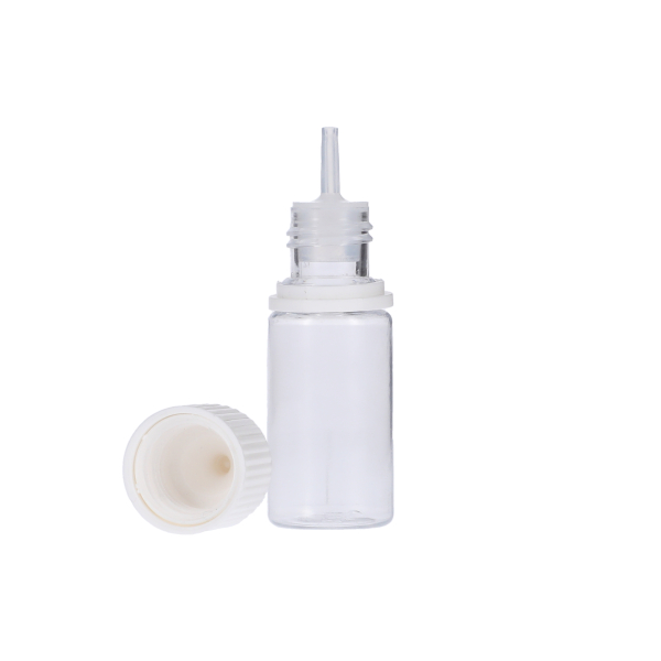 10ML CLEAR PET UNICORN BOTTLE WITH WHITE CR TAMPER EVIDENT BREAK-OFF BAND CLOSURE-detail image