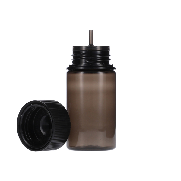 60ML TRANSLUCENT BLACK PET MINI UNICORN BOTTLE WITH BLACK CR TAMPER EVIDENT BREAK-OFF BAND CLOSURE-detail image