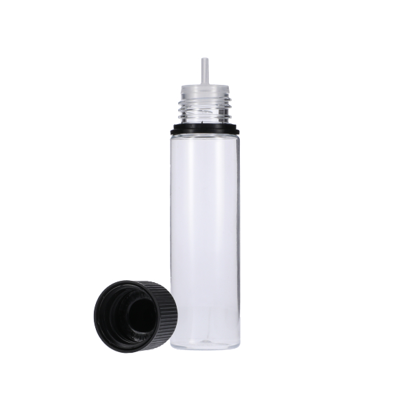 60ML CLEAR PET UNICORN BOTTLE WITH BLACK CR TAMPER EVIDENT BREAK-OFF BAND CLOSURE-detail image