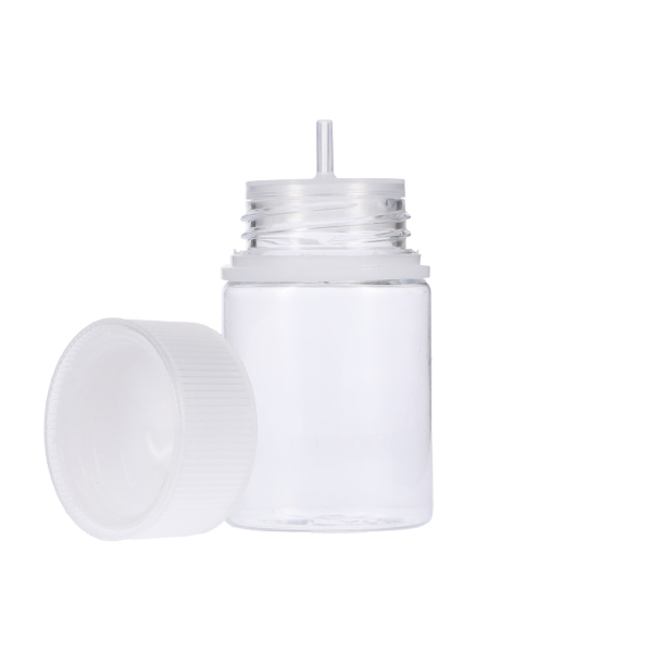 60ML CLEAR PET STUBBY UNICORN BOTTLE WITH NATURAL CR TAMPER EVIDENT BREAK-OFF BAND CLOSURE-detail image