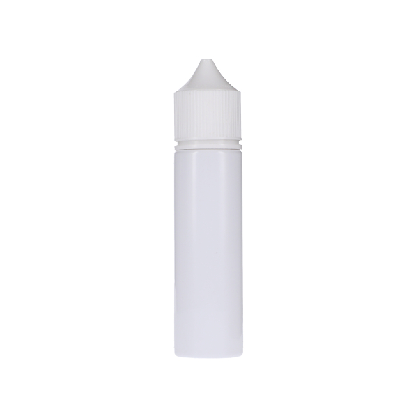 60ML WHITE PET UNICORN BOTTLE WITH WHITE CR TAMPER EVIDENT BREAK-OFF BAND CLOSURE