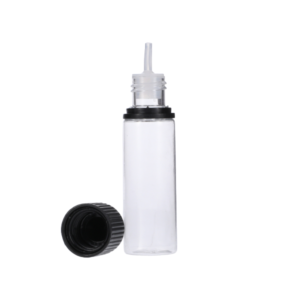 15ML CLEAR PET UNICORN BOTTLE WITH BLACK CR TAMPER EVIDENT BREAK-OFF BAND CLOSURE-detail image