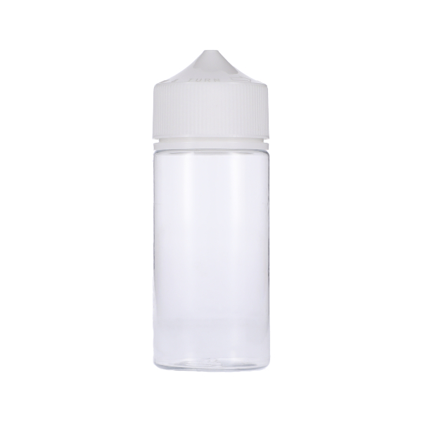 100ML CLEAR PET UNICORN BOTTLE WITH WHITE CR TAMPER EVIDENT BREAK-OFF BAND CLOSURE