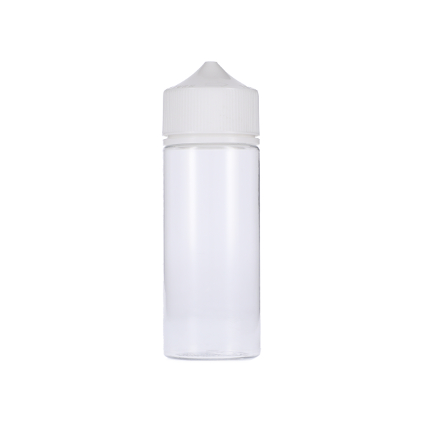 120ML CLEAR PET UNICORN BOTTLE WITH WHITE CR TAMPER EVIDENT BREAK-OFF BAND CLOSURE