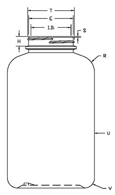 950CC WHITE PHARMA ROUND HDPE WITH 53-400 NECK FINISH