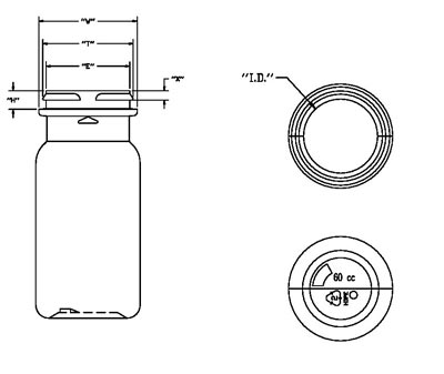 60CC WHITE PHARMA ROUND HDPE WITH 33MM NECK