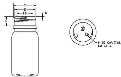 60CC WHITE PHARMA ROUND HDPE WITH 33-400 NECK FINISH
