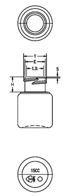15CC WHITE PHARMA ROUND HDPE WITH 20-400 NECK FINISH