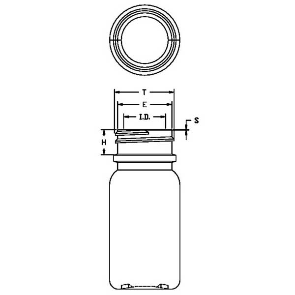 60CC WHITE PHARMA ROUND HDPE WITH 33-400 NECK FINISH