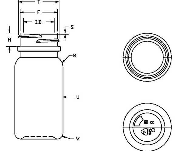60CC WHITE PHARMA ROUND HDPE WITH 33-400 NECK FINISH