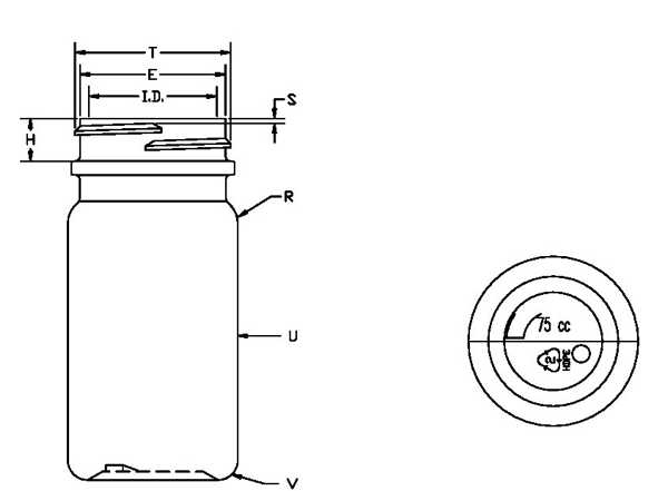 75CC WHITE PHARMA ROUND HDPE WITH 38-400 NECK FINISH