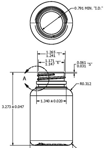 100CC WHITE PHARMA ROUND HDPE WITH 33-400 NECK FINISH