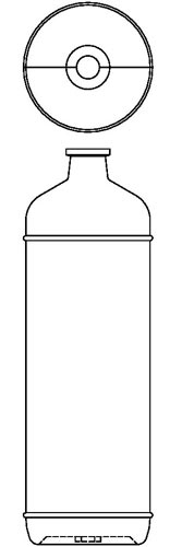 1LITER WHITE SERUM ROUND HDPE WITH 30MM NECK