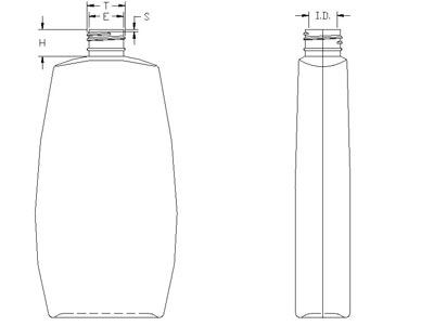 300ML WHITE TAPERED OVAL HDPE WITH 24-410 NECK FINISH