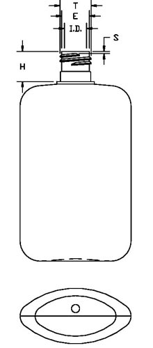 2OZ WHITE OVAL HDPE WITH 15-415 NECK FINISH