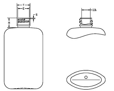 2OZ WHITE OVAL LDPE WITH 18-410 NECK FINISH