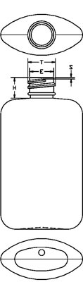 2OZ WHITE OVAL LDPE WITH 18-410 NECK FINISH