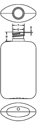 2OZ WHITE OVAL HDPE WITH 18-410 NECK FINISH