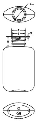1.25OZ WHITE OVAL LDPE WITH 20-410 NECK FINISH