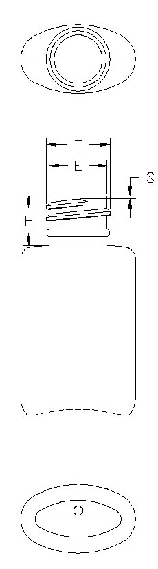 0.5OZ WHITE OVAL HDPE WITH 18-410 NECK FINISH