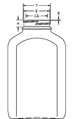 625ML WHITE PHARMA OBLONG HDPE WITH 43-400 NECK FINISH