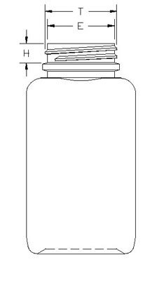 190ML WHITE PHARMA OBLONG HDPE WITH 38-400 NECK FINISH