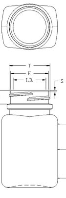 60ML WHITE PHARMA OBLONG HDPE WITH 33-400 NECK FINISH