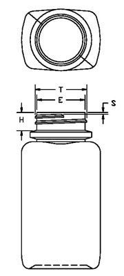 190ML WHITE PHARMA OBLONG HDPE WITH 38-400 NECK FINISH