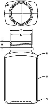 160ML WHITE PHARMA OBLONG HDPE WITH 38-400 NECK FINISH