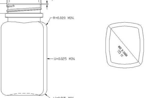 125ML WHITE PHARMA OBLONG HDPE WITH 38-400 NECK FINISH