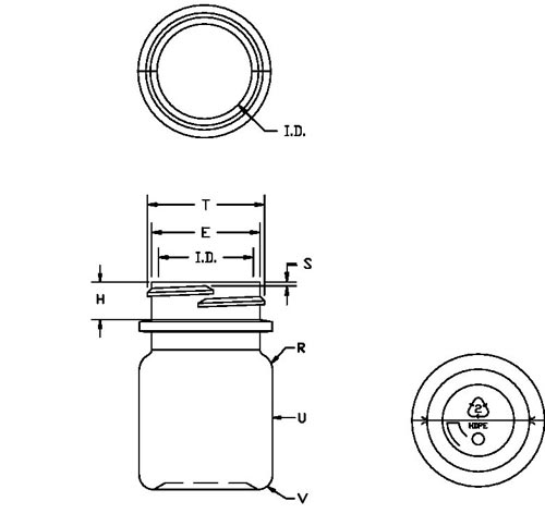 30CC WHITE PHARMA ROUND HDPE WITH 33-400 NECK FINISH