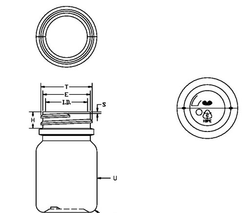 40CC WHITE PHARMA ROUND HDPE WITH 33-400 NECK FINISH