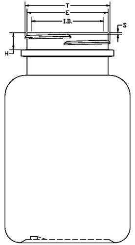 400CC WHITE PHARMA ROUND HDPE WITH 53-400 NECK FINISH
