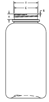 750CC WHITE PHARMA ROUND HDPE WITH 53-400 NECK FINISH