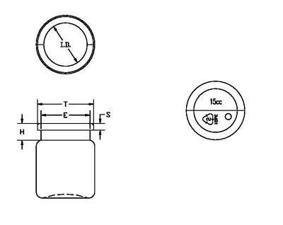 15CC WHITE PHARMA ROUND HDPE WITH 28MM NECK