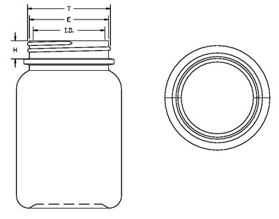 250CC WHITE PHARMA ROUND HDPE WITH 53-400 NECK FINISH