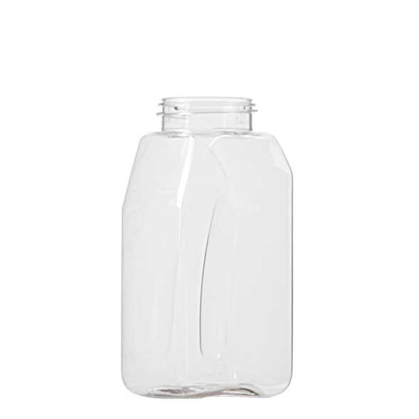 16OZ CLEAR PINCHED GRIP OBLONG PET WITH 53-485 NECK FINISH