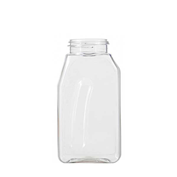 Clear Plastic Oblong Spice Jar 32 OZ