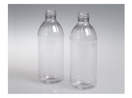 16OZ CLEAR RIO FLUTED ROUND PET WITH 28-410 NECK FINISH