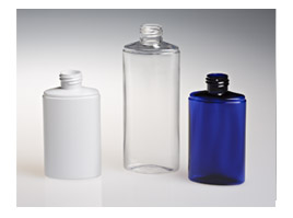 4OZ CLEAR FLASK PET WITH 24-410 NECK FINISH