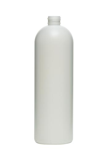 16OZ WHITE LEXINGTON ROUND HDPE WITH 24-410 NECK FINISH