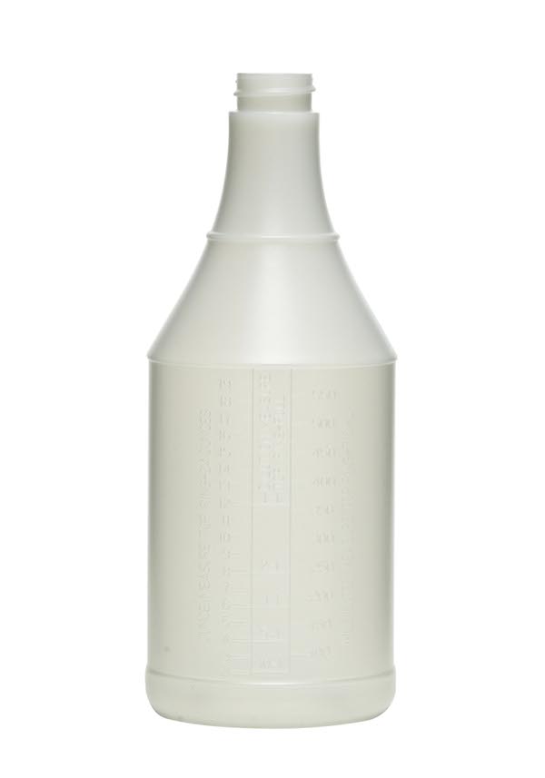 24OZ NATURAL SPRAYER ROUND HDPE WITH 28MM NECK