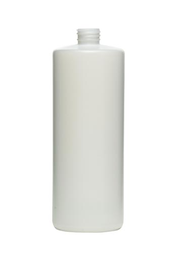 8OZ WHITE REGULAR CYLINDER HDPE WITH 24-410 NECK FINISH