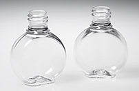 1.25OZ CLEAR CLOCK ROUND PET WITH 18-415 NECK FINISH