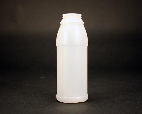 8OZ WHITE JUICE ROUND HDPE WITH 38MM NECK