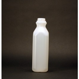 16OZ WHITE DAIRY SQUARE HDPE WITH 38MM NECK