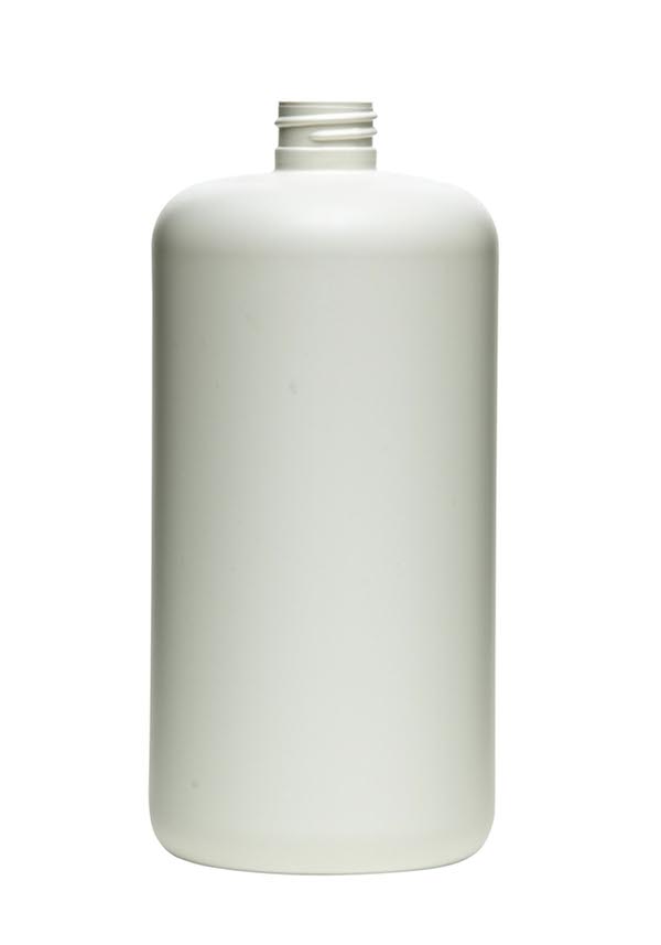 1LITER NATURAL MODIFIED ROUND HDPE WITH 28-410 NECK FINISH