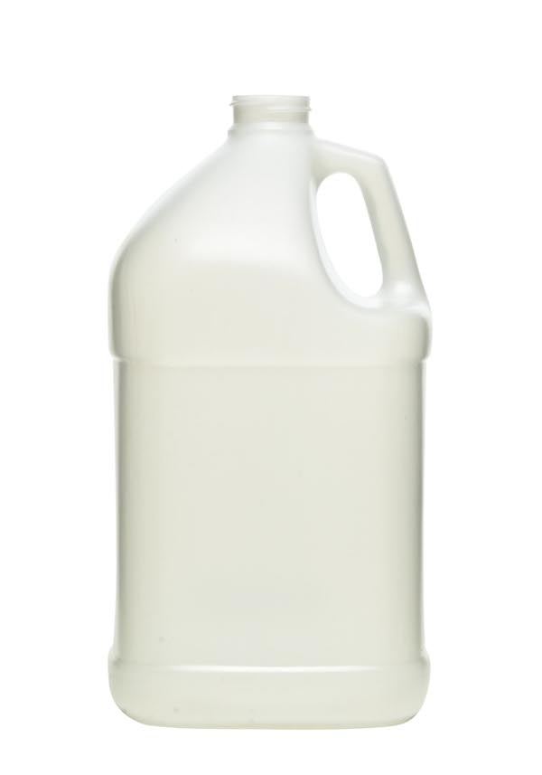 128OZ NATURAL HANDLEWARE SQUARE HDPE WITH 38MM NECK